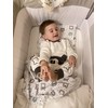 FlyIdeas Fitted Sheet for Bedside Cot 90 x 55 cm,
