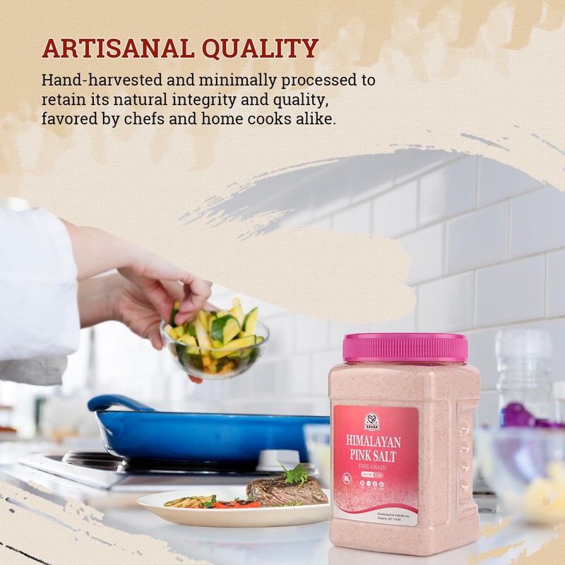 52USA Himalayan Pink Salt, Fine Grain, 5 Pound (80oz), Himalayan