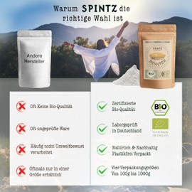 SPINTZ Organic Tartar Baking Powder 1000 g Natural Organic Baking Powder with Weisteinic Acid Baking Powder Cream of Tartar Powder in Plastic-Free Resealable Doypack