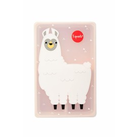 3 Sprouts Kids Platinum Grade Silicone Bento Box - Leakproof Toddler Lunch Box for Daycare with Multiple Compartments - Microwave, Dishwasher, Freezer and Oven Safe, Llama