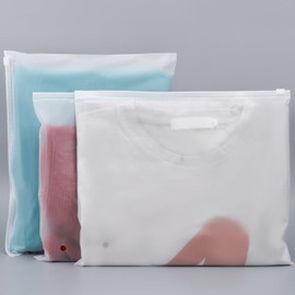 Svaldo Zip Bags for Clothes, 20Pcs 30 * 25cm Storage Bag, Maternity Organiser Bags, Reusable Travel Storage Bag, Frosted Clear Zip Bags for Cosmetics, Documents, Toys (With Vent Holes)