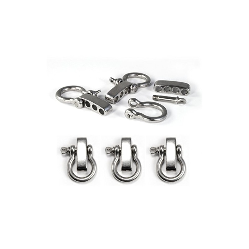 Ganzoo Shackle Stainless Steel O-Shape Omega Silver Pack of 3