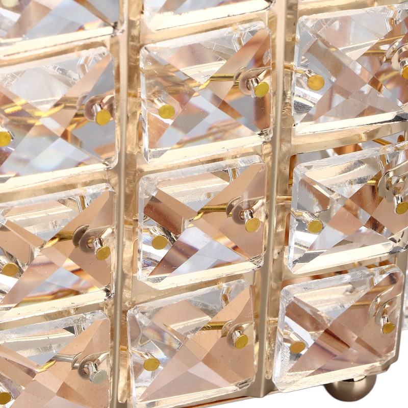 European Style Crystal Storage Box Crystal Jewelry Trinket Box Square