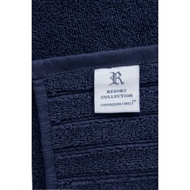 COTTON CRAFT Bath Towels -4 Pack Super Zero Twist Bath Towel Set -100% Cotton 30x54- Ultra Soft Absorbent Quick Dry 615 GSM Everyday Luxury Hotel Spa Gym Shower Beach Pool Camp Travel Dorm - Navy Blue