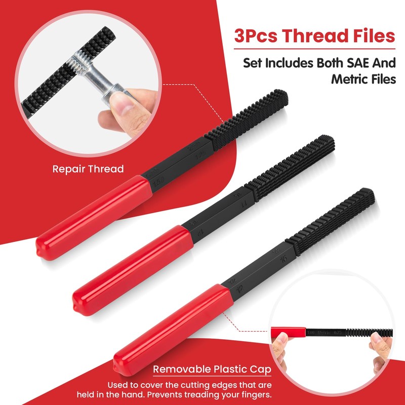 MAHOOMMAKH 49PCS Thread Chaser Set, Thread Repair Chaser Kit with