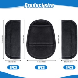 Harmondy 3Pcs Baby Seat Belt Pads Set,Universal Seatbelt Cushions, Soft Car Seat Belt Cover Pad for Car Seat, Pushchair, Stroller, Skin-Friendly for Newborns Infants and Kids