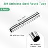 M METERXITY 2-Pack 150mm 304 Stainless Steel Tube, 22mm OD