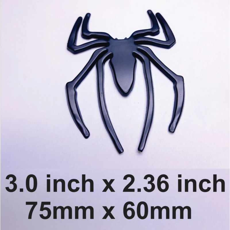 DIGIART INTERNATIONAL SPIDER CAR EMBLEMS 3D ZINC ALLOY METAL BLACK