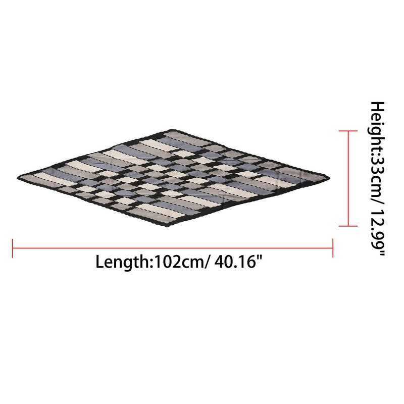 Allegra K Women's Pleated Scarf, Neckerchief, Checkered Pattern, Rhombus Shape,