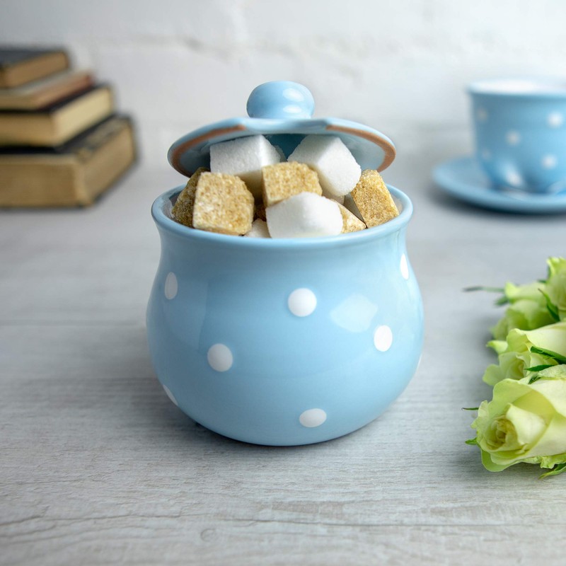 City to Cottage® Light Sky Blue and White Polka Dot