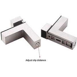 Yakamoz 4pcs Adjustable Wood Glass Shelf Bracket Zinc Alloy Glass Clamp Holder Shelf Support for 5-30MM Thickness Glass