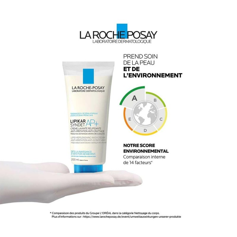 Roche Posay Lipikar Syndet AP+ Reinigungs-Cremegel, 200 ml