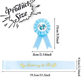 Abeillo Mommy to be Sash and Daddy to Be Tinplate Badge, Baby Shower Decoration Boy, Baby Shower Decoration Set for Baby Shower Party Decoration Boy, Baby Shower Decoration, Baby Welcome Party (Blue)