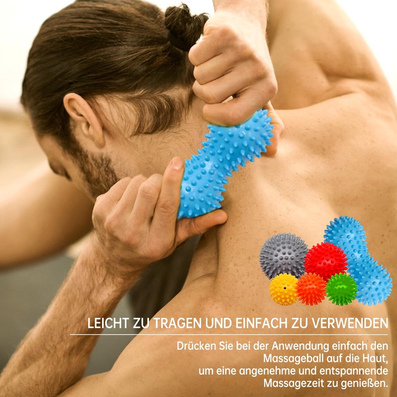 Hedgehog Ball Massage Ball 6-Piece Set, Hedgehog Ball Set with