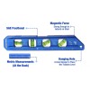 WORKPRO 8” Magnetic Torpedo Level 4 Bubble Vials for 0°/90°/45°/30°