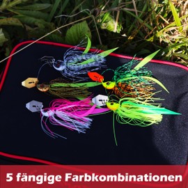 Paradox Fishing Chatterbait Pike 5 Pieces 18g - Spinner Bait Pike Jig Spinner Pike Bait - Pike Bait