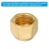 PATIKIL 5/8" Brass Flare Cap, 7/8-14UNF Female Thread 4Pcs SAE