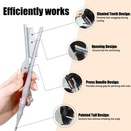 Teasing Clip Comb,Coloring Styling Hair Straightening Tools, Rat Tail Teasing Comb,Parting Combs for Braiding Hair,Styles Like A Pro Hairstylist Essentials