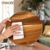 Hanobe Wood Tray Lazy Susan: Round Acacia Wooden Turntable Decorative