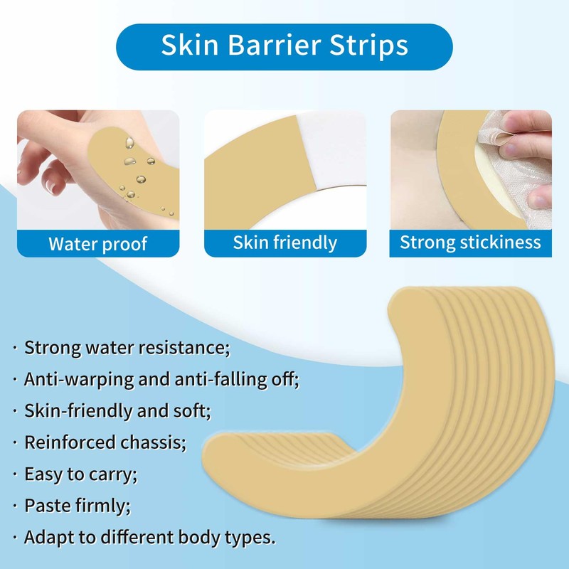 Ostomy Barrier Strips,Elastic Skin Adhesive Ostomy Barrier Tape for Colostomy