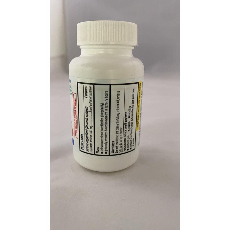 Docusate Sodium 100 MG Softgels Generic for Colace 100 ea
