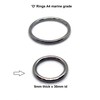 ‘O’ Rings welded polished Marine Grade A4 Stainless Steel 316.