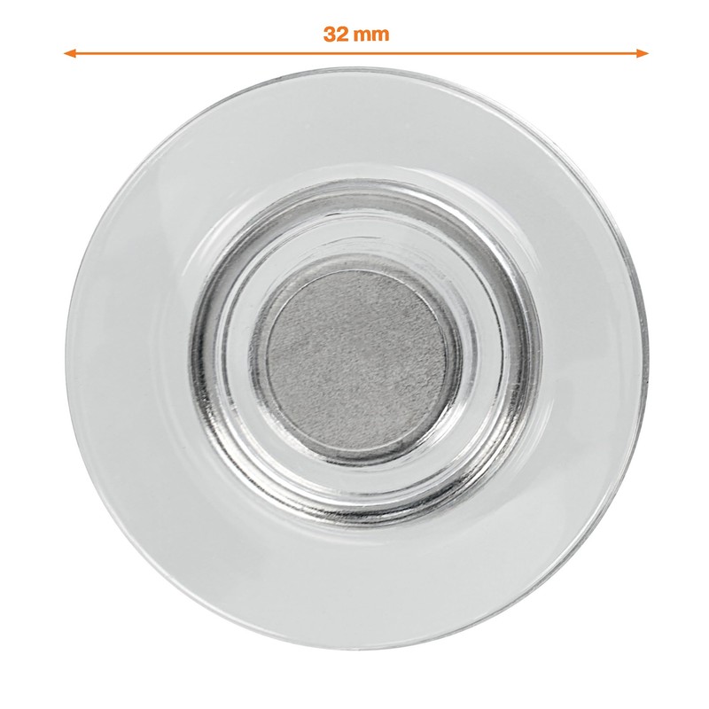 Nobo 1904116 Rare Earth Magnet - Clear (Pack of 4)