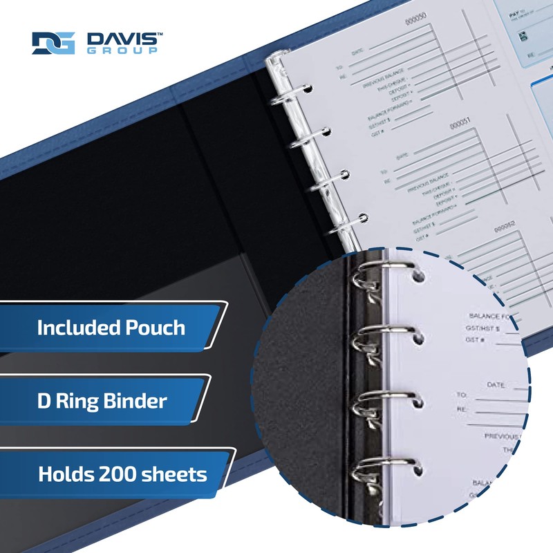Davis Group Premium 3-Up Business Checkbook Binder, Big and Small