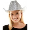 Silver Rhinestone Western Cowboy Hat for Womens - Glitter Cowgirl