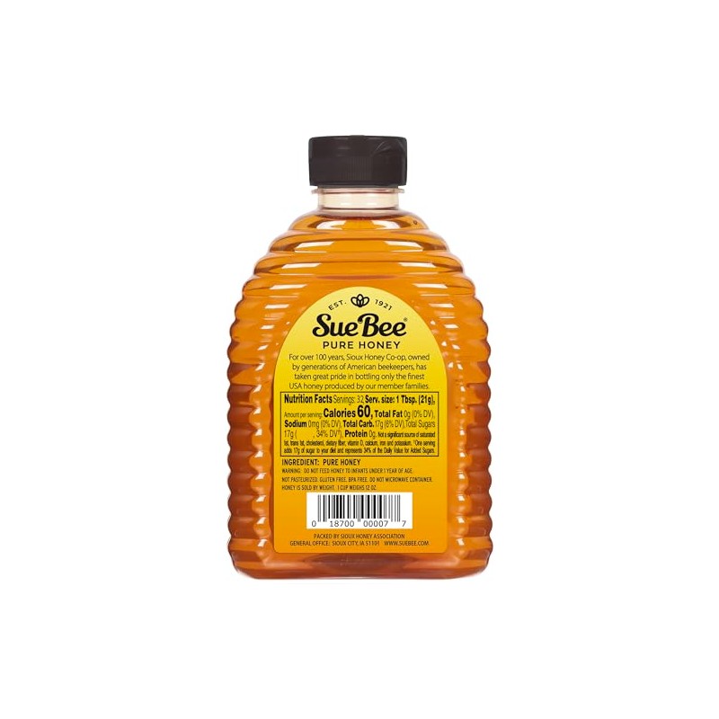 Sue Bee Pure Premium Honey From USA Beekeepers, 40 oz