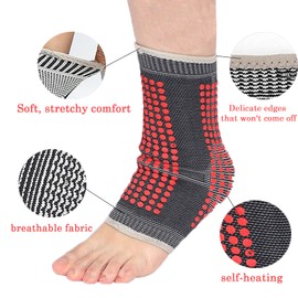 BSITSSS 2 Pairs Ankle Brace, Breathable Ankle Brace, Achilles Tendon Bandage for Men and Women, Ankle Brace for Plantar Fasciitis, Sprained Ankle, Achilles Tendon, Sports