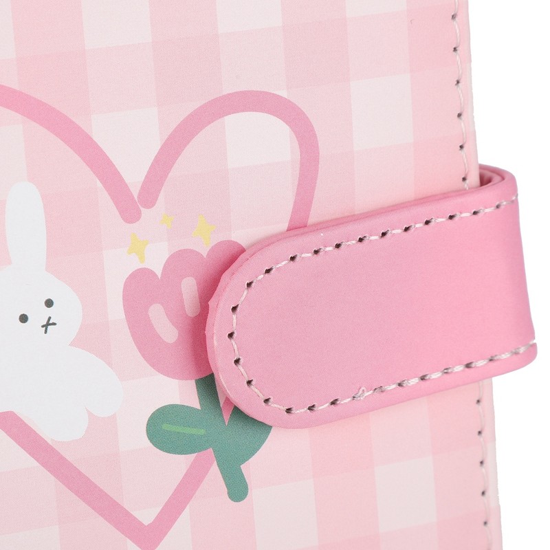 2Sets A6 Magnetic Buckle Notebook Binder Cute Bunny Pattern Daily