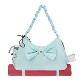 WOLT Gym Bag For Women, Light Blue Yoga Mat Bag with Shoes Compartment, Wet Pocket and Water Bottle Pocket