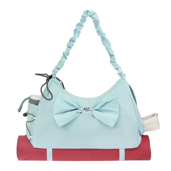 WOLT Gym Bag For Women, Light Blue Yoga Mat Bag