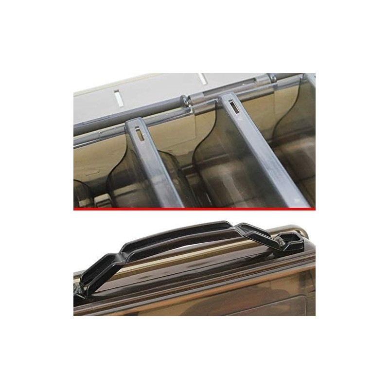 10/14 Compartments Double-Sided Fishing Lure Hook Tackle Box Visible Hard