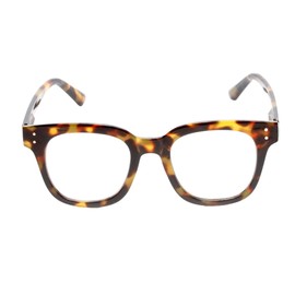 Calabria R785 Blue Light Reading Glasses +6.00 Tortoise Havana Men Women Trendy High Power Computer Reader Chic Spring Hinge