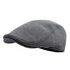 FEINION 2 Pack Men Cotton Newsboy Cap Soft Fit Cabbie
