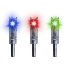 Barnett Archery Headhunter Strobe Lighted Nocks with Multiple Color Patterns, for Use with .300” Inner Diameter Crossbow Arrows, 3-Pack (BAR20035), Multi