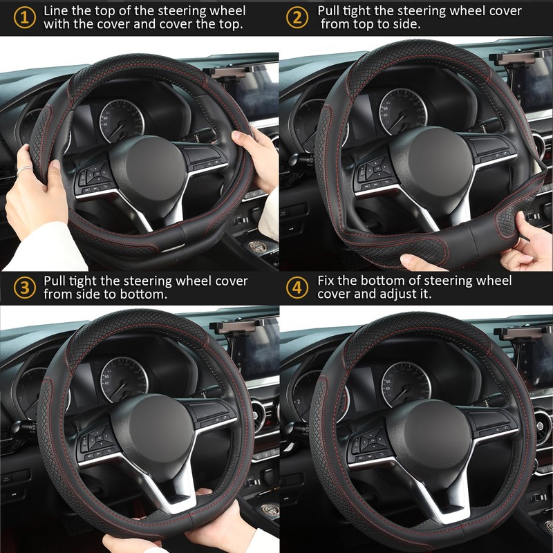 West Llama Customized Auto Car Steering Wheel Cover for Nissan,D