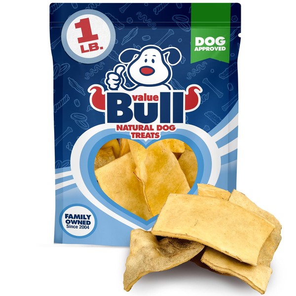 ValueBull USA Beef Cheek Strips, Long Lasting Dog Chews, Smoked,
