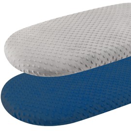 Minky Bassinet Sheet Set 2 Pack Stretch Fitted Cradle Sheets,Ultra Soft,Universal Fit Oval Rectangle Hourglass Pad/Mattress, for Baby Girls and Boys Grey Navy