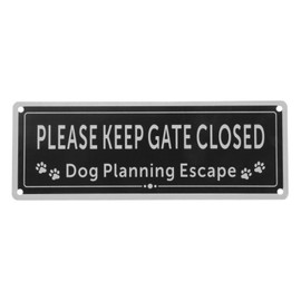 1Pack Please Close The Gate Sign 3.5 x 9.8 Inches Please Keep Gate Closed Sign Beware of the Dogs Sign Rust Free Aluminum UV Protected Weather Resistant Durable Ink Easy to Mount and Read for Outdoor