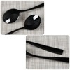 Dehouse 16-Piece Black Soup Spoons - Round Spoon, 7.3 Inch