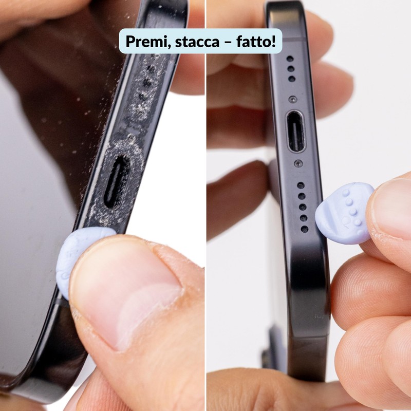 LENS-AID kit pulizia smartphone pasta USB-C auricolari 5 in 1