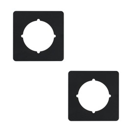 Rsoise Door Knob Scar Plate Square,Scar Plate for Door Knob Black,Fits Under Existing Lock Set to Cover Up The Damaged Door(Set of 2 Door Knob Plates)
