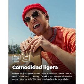 SoundPEATS Q35 HD+ Audífonos Bluetooth 5.2, Audífonos Deportivos Bluetooth con Banda Magnética para el Cuello, Qualcomm QCC3040, Cancelación de Ruido CVC8.0, Códec aptX-HD, EQ Adaptativo, 17 Horas