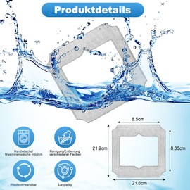 Moorstdel 12 Stück für Ecovacs Winbot Mini Ersatzteile Wischtücher Reinigungspad, W-CC02-0012 Reinigungspad, für Ecovacs Winbot Fensterputzroboter Mikrofaser Wischmop Reinigungstuch
