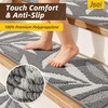 JSEI Stair Treads for Wooden Steps with 3D Leaf Pattern,