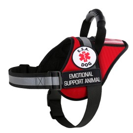 All Access Canine™ Emotional Support Animal (ESA) Service Dog Vest Custom Reflective Harness (Large, Red)