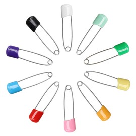 (generic) - Coolrunner Assorted Colour Plastic Head Baby Safety Pins Safety Locking Baby Cloth Nappy Nappy Pins 50 pcs